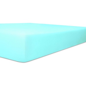 Spannbettlaken KNEER Exclusive-Stretch Laken Gr. B/L: 140-160 cm x 200-220 cm 1 St., Jersey-Elasthan, 40 cm, 140-160 x 200-220 cm, blau (aqua) Spannbettlaken optimaler Sitz