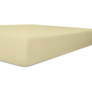 Spannbettlaken KNEER Exclusive-Stretch Laken Gr. B/L: 180-200 cm x 200-220 cm 1 St., Jersey-Elasthan, 40 cm, 180-200 x 200-220 cm, beige (natur) Spannbettlaken optimaler Sitz