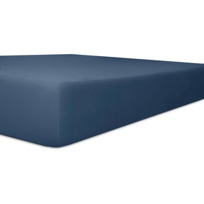 Spannbettlaken KNEER Exclusive-Stretch Laken Gr. B/L: 180-200 cm x 200-220 cm 1 St., Jersey-Elasthan, 40 cm, 180-200 x 200-220 cm, blau (marine) Spannbettlaken optimaler Sitz