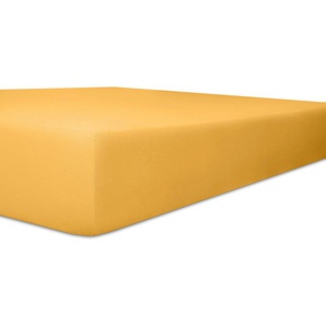 Spannbettlaken KNEER Exclusive-Stretch Laken Gr. B/L: 180-200 cm x 200-220 cm 1 St., Jersey-Elasthan, 40 cm, 180-200 x 200-220 cm, gelb Spannbettlaken optimaler Sitz