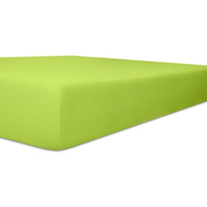 Spannbettlaken KNEER Exclusive-Stretch Laken Gr. B/L: 180-200 cm x 200-220 cm 1 St., Jersey-Elasthan, 40 cm, 180-200 x 200-220 cm, grün (limone) Spannbettlaken optimaler Sitz