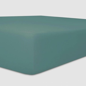 Spannbettlaken KNEER Exclusive-Stretch Laken Gr. B/L: 180-200 cm x 200-220 cm 1 St., Jersey-Elasthan, 40 cm, 180-200 x 200-220 cm, grün (salbei) Spannbettlaken optimaler Sitz