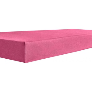 Spannbettlaken KNEER Exclusive-Stretch Laken Gr. B/L: 180-200 cm x 200-220 cm 1 St., Jersey-Elasthan, 40 cm, 180-200 x 200-220 cm, rosa (flamingo) Spannbettlaken optimaler Sitz