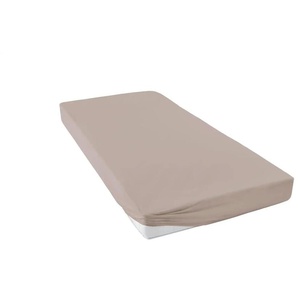Spannbetttuch - beige - 100% Baumwolle - 100 cm - 25 cm | Möbel Kraft