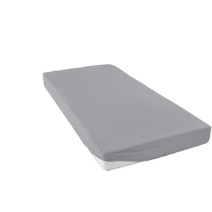 Spannbetttuch - grau - 100% Baumwolle - 140 cm - 25 cm | Möbel Kraft