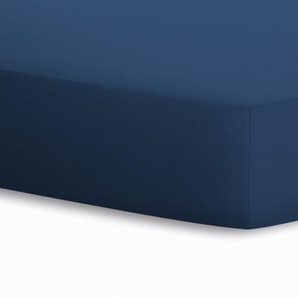 Spannbetttuch Jersey, blau, 100 x 200 cm