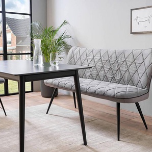 Speisesofa Yamuna 161 x 89 x 64cm Grau