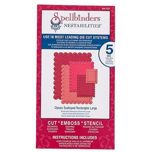 Spellbinders Prägeformen Rechtecke, 5tlg. Prägeschablonen, Stanzform, Embossing