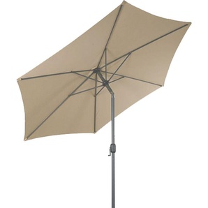 Spetebo 3.08 Aluminium Sonnenschirm mit Knick Ø 3m - Farbe: beige