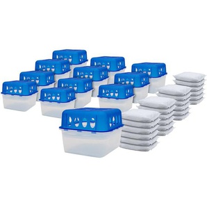 Spetebo - Ultra Fresh Luftentfeuchter Granulat Box - 12er Pack + 24x Nachfüllbeutel - Raumentfeuchter mit Auffangschale