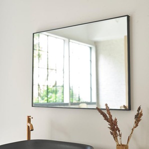 Spiegel aus Metall schwarz rechteckig 70x50 cm