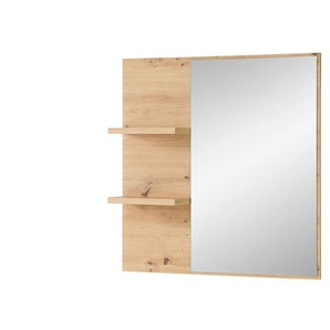 uno Spiegel 78 x 80 cm Turin ¦ holzfarben ¦ Glas,Aluminium,Holzwerkstoff ¦ Maße (cm): B: 78 H: 80 T: 17.0