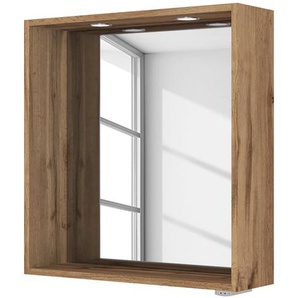 Spiegel 60 x 64 x 18cm Braun/Wotaneiche Dekor Spanplatte, beschichtet 60 x 64 x 18cm