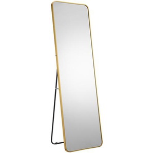 Spiegel Gold, 50x160 cm, mit goldfarbenem Rahmen - Wandspiegel