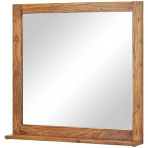 Spiegel - holzfarben - Glas , Massivholz, Holz, Glas - 70 cm - 68 cm - 10 cm | Möbel Kraft