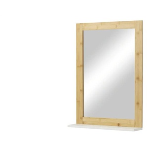 Spiegel - holzfarben - Bambus, Glas , Holzwerkstoff - 50 cm - 70 cm - 12 cm | Möbel Kraft