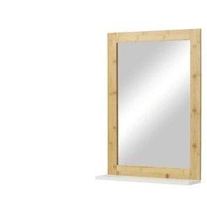 Spiegel - holzfarben - Bambus,Glas,Holzwerkstoff - 50 cm - 70 cm - cm 12,0 | Möbel Kraft