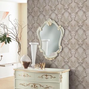 Spiegel HOME AFFAIRE Spiegel Luna Gr. B/H/T: 62 cm x 83 cm x 3 cm, matt, goldfarben (elfenbein und gold blatt) Spiegel Breite 62 cm