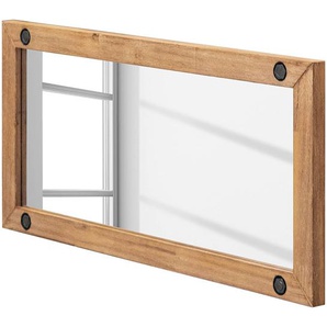 Spiegel II 110 x 50 x 3cm Braun Rahmen: Massivholz Akazie, gebürstet & lackiert 110 x 50 x 3cm