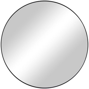 Spiegel 80 cm Liya ¦ schwarz ¦ Glas,Aluminium,Metall Ø: 80