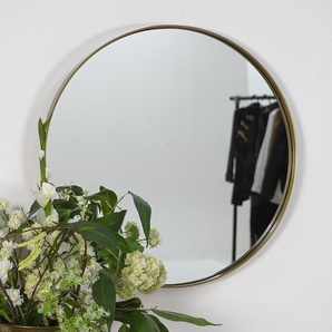 Spiegel McKee II Ø 60cm Gold/Gold Metall, pulverbeschichtet 5cm