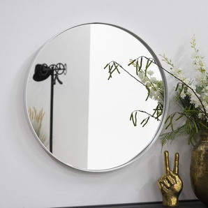 Spiegel McKee II Ø 60cm Weiß/Weiß Metall, pulverbeschichtet 5cm