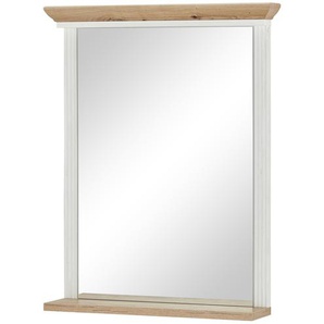 Spiegel mit Ablage  Valparaiso | weiß | Holzwerkstoff, Glas | 65 cm | 83 cm | 15 cm |