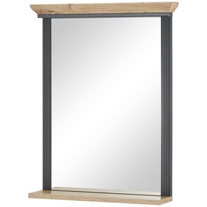 Spiegel mit Ablage  Varese ¦ grau ¦ Holzwerkstoff,Glas ¦ Maße (cm): B: 65 H: 83 T: 15.0