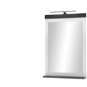 Spiegel mit Beleuchtung - weiß - Holzwerkstoff,Glas - 56 cm - 100 cm - cm 10,0 | Möbel Kraft