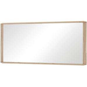 Spiegel 117 5 x 52 cm Novum ¦ holzfarben ¦ Glas,Aluminium,Holz ¦ Maße (cm): B: 117,5 H: 52 T: 2.0