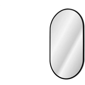 Spiegel - schwarz - Aluminium,Glas - 50 cm - 90 cm - cm 2,0 | Möbel Kraft