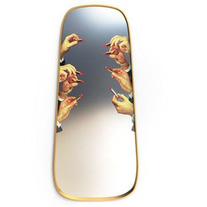 Spiegel Toiletpaper metall glas bunt gold spiegel / Lippenstifte - 62 x 140 cm - Seletti - Spiegel