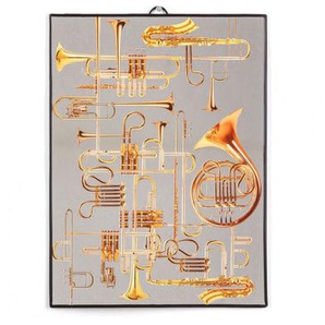 Spiegel Toiletpaper plastikmaterial bunt / Trumpets - Breit H 40 cm - Seletti - Bunt