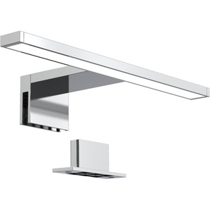 Spiegelleuchte B.K.LICHT BK_SP1112 LED Spiegellampe, 30 cm breit, 5W, 4.000K, 650Lm Lampen grau (chromfarben) Bad-Spiegelleuchten Neutralweißes Licht, IP44 Spritzwasserschutz, Badlampe, Chrom