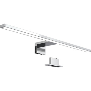 Spiegelleuchte B.K.LICHT BK_SP1113 LED Spiegellampe, 60cm, Neutralweißes Licht, IP44, Chrom Lampen grau (chromfarben) Bad-Spiegelleuchten 8W, 4.000 Kelvin, 780 Lumen, Badleuchte, Spritzwasserschutz