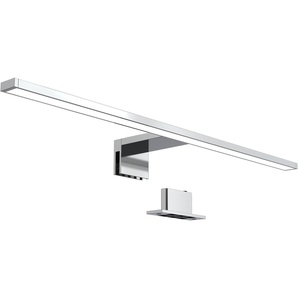 Spiegelleuchte B.K.LICHT Carina Lampen Gr. 1 flammig, Höhe: 3,6 cm, grau (chromfarben) Bad-Spiegelleuchten LED, Badezimmer, Beleuchtung, Spiegel-Leuchte, IP44, Schminklicht