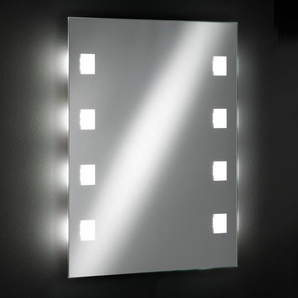 Spiegelleuchte FISCHER & HONSEL Spiegel Lampen silberfarben Spiegel mit Beleuchtung Bad-Spiegelleuchten Lampen