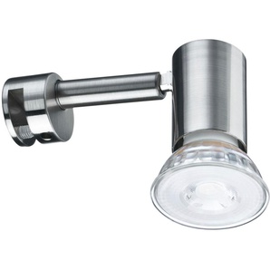 Spiegelleuchte PAULMANN Galeria LED Simplo Eisen gebürstet inkl. Leuchtmittel 1x5,3W GU10 Lampen Gr. 1 flammig, Ø 5,1 cm Höhe: 6,0 cm, silberfarben (edelstahlfarben) Bad-Spiegelleuchten GU10, Galeria LED Simplo Eisen gebürstet inkl. Leuchtmittel 1x5,3W