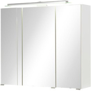 Spiegelschrank 3-türig weiß  Schluchsee ¦ weiß ¦ Maße (cm): B: 80 H: 70 T: 20.0