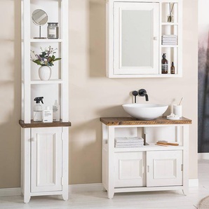 Spiegelschrank 70 x 75 x 20cm Weiß/Weiß