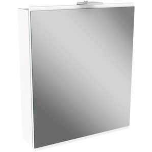 Spiegelschrank FACKELMANN Lima Schränke Gr. B/H/T: 60 cm x 73 cm x 15,5 cm, 1 St., weiß Bad-Spiegelschränke Badmöbel Schalter, Steckdose