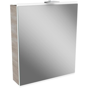 Spiegelschrank FACKELMANN Lima Schränke Gr. B/H/T: 60 cm x 73 cm x 15,5 cm, 1 St., weiß (steinesche, weiß) Bad-Spiegelschränke Badmöbel Schalter, Steckdose