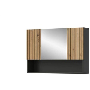 Spiegelschrank - grau - Materialmix - 80 cm - 55 cm | Möbel Kraft