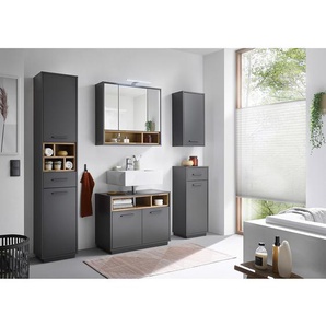 Spiegelschrank 80 x 72 x 20cm Grau/Graphit