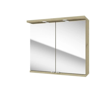 Spiegelschrank - holzfarben - Materialmix - 80 cm - 73 cm - cm 31,0 | Möbel Kraft