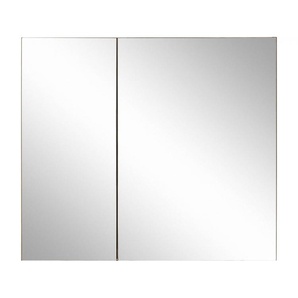 Spiegelschrank HOME AFFAIRE Wisla Schränke Gr. B/H/T: 80 cm x 70 cm x 15 cm, 2 St., braun (wiking eiche) Bad-Spiegelschränke