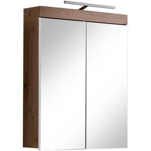 Spiegelschrank INOSIGN Avena Schränke Gr. B/H/T: 60 cm x 77 cm x 17 cm, inkl. Beleuchtung, 2 St., weiß (asteichefarben, hochglanz) Bad-Spiegelschränke