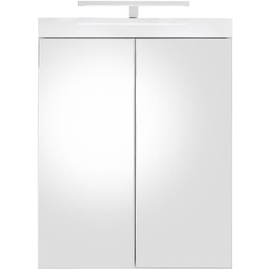 Spiegelschrank INOSIGN Avena Schränke Gr. B/H/T: 60 cm x 77 cm x 17 cm, inkl. Beleuchtung, 2 St., weiß (weiß matt, hochglanz) Bad-Spiegelschränke