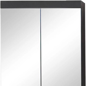 Spiegelschrank INOSIGN Avena Schränke Gr. B/H/T: 60 cm x 77 cm x 17 cm, ohne Beleuchtung, 2 St., grau (grau matt, hochglanz) Bad-Spiegelschränke