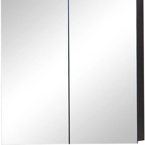 Spiegelschrank INOSIGN Avena Schränke Gr. B/H/T: 60 cm x 77 cm x 17 cm, ohne Beleuchtung, 2 St., grau (grau matt, hochglanz) Bad-Spiegelschränke Breite 60 cm, wahlweise mit LED-Beleuchtung, Badezimmerschrank